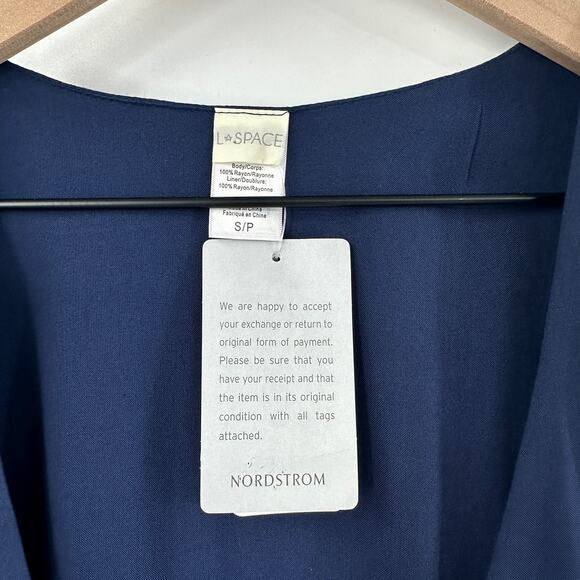 L*Space Goa Dress Wrap Maxi in Midnight Blue Size Small NWT - Picture 7 of 10